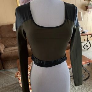 Olive crop top